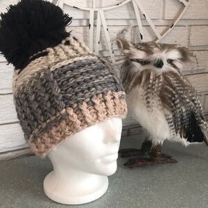 Anthropologie Sleeping on Snow chunky knit patchwork toque